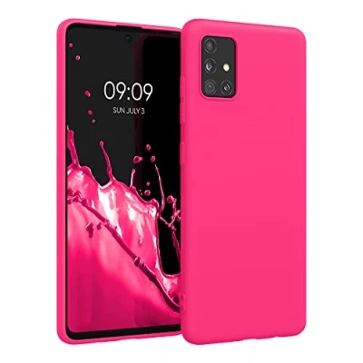 Immagine di kwmobile Custodia Compatibile con Samsung Galaxy A51 Cover Back Case per Smartphone in Silicone TPU Protezione Gommata rosa shocking