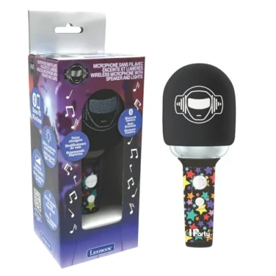 Immagine di LEXIBOOK iParty Microfono karaoke wireless Bluetooth® con effetti sonori e luminosi
