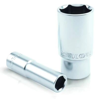 Immagine di TOPTUL BAEE1220 Serie di bussole 3/8 Esagonale DIN 3124 20 Acciaio al cromo vanadio Lungo