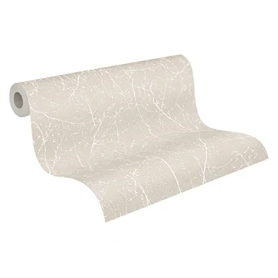 Immagine di A.S. Création Carta da parati non tessuta con rami in beige e bianco per diverse stanze parete 10,05 m x 0,53