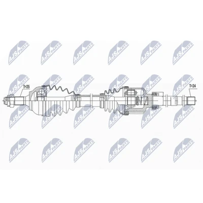 Immagine di NTY NPW CT 111 Albero motore / Semiasse Assale anteriore Dx 887 86