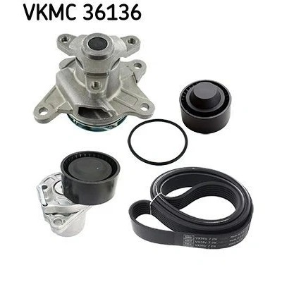 Immagine di SKF VKMC 36136 Pompa acqua + Kit cinghia Poly V NISSAN: Qashqai 2, NV300 Van, / Qashqai+2 I