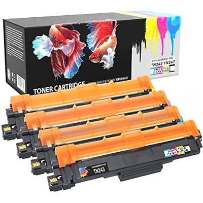 Immagine di PRESTIGE CARTRIDGE KIT 4 Compatibili Toner con CHIP per TN 243 247 Brother DCP L3510CDW L3550CDW HL L3210CW L3230CDW MFC L3710CW L3750CDW L3770CDW