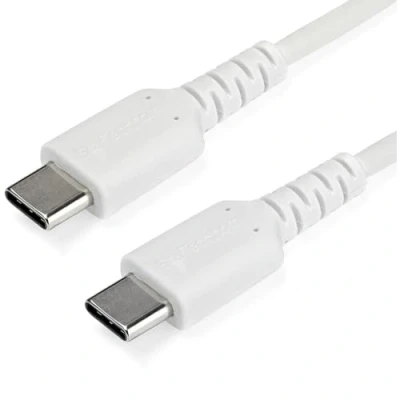 Immagine di StarTech.com  Cavo USB C di 2 m Fibra aramidica e Protezione EMI Guaina TPE Bianco (RUSB2CC2MW)