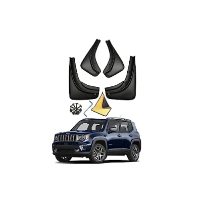 Immagine di YLOXFW Auto Paraspruzzi Anteriori e Posteriori Guardie Splash Parafango per J EEP Renegade 2016 2023 Dedicato Flap Parafanghi Protezione Set Modellati Car Accessori,Send 1 Wash Towel