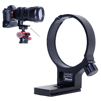Immagine di iShoot Collare per obiettivo con anello Di montaggio treppiede in metallo compatibile Tamron 50 400 mm f/4.5 6.3 III VXD A067, supporto staffa inferiore è Arca Swiss Fit