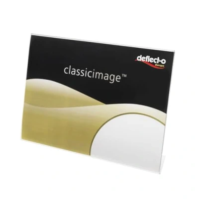 Immagine di Porta avvisi con base a L Deflecto verticale A4 21x8x29,3 cm 47401