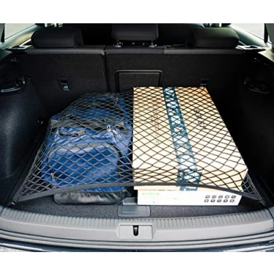 Immagine di Vicera Rete bagagli 100 x 80 cm per bagagliaio auto grandi SUV Kombi Bus Camper con ganci massicci Organizer e fusibile il