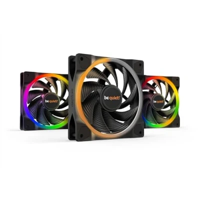 Immagine di be quiet! Light Wings 120mm PWM high speed Triple Pack, 3 ventole incluse, LED ARGB, tanti colori e modalità, pale ottimizzate per il rumore, pressione statica elevata, turbolenze a basso rumore