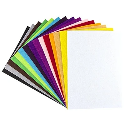 Immagine di feltro, 2 mm di spessore, DIN A4, 5 archi diy patchwork, artigianato, fai da te. 15 Farben