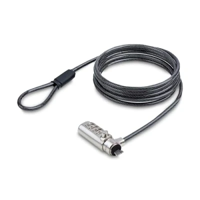 Immagine di StarTech.com cavo di sicurezza antifurto per notebook compatibile con K slot, in acciaio da 2m