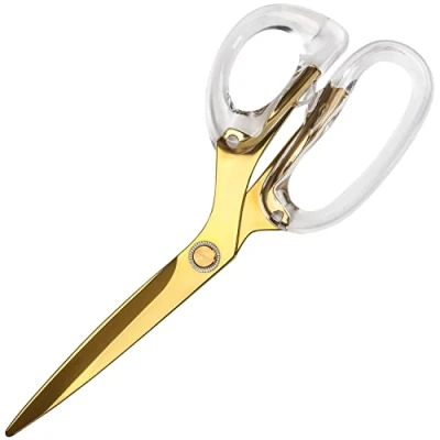 Immagine di Belle Vous Forbici da Sarta Multiuso in Acciaio Inossidabile Dorato Lunghezza Totale 23 cm Impugnature Morbide e Confortevoli con Lame Affilate Ufficio, Scuola Casa Artigianato, Cucito