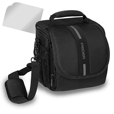 Immagine di PEDEA Essex Custodia per fotocamera DSLR con pellicola protettiva Olympus E M5 Mark II Pen PL8 PL9 / Canon EOS M50 Nikon D5600 D7500 Panasonic G9 G70 G81 GX8 Fujifilm X T3 T100, M