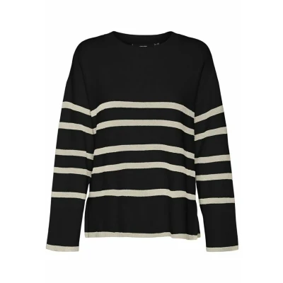 Immagine di Vero Moda Vmsaba LS Oneck Stripe GA NOOS Maglione, Donna, Taglia: XS, Black
