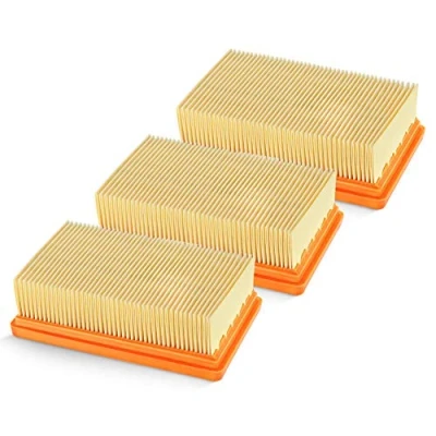 Immagine di Isincer Confezione da 3 pezzi di Filtro Plissettato Piatto per Karcher MV4 MV5 MV6 WD4 WD5 WD6 Aspirapolvere secco/umido Sostituisce 2.863 005.0
