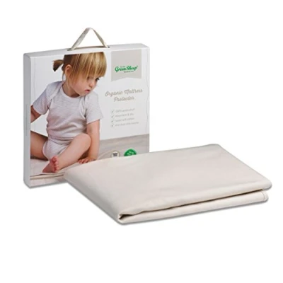 Immagine di Il protettore impermeabile per materassi bambini di The Little Green Sheep, in cotone biologico, misura 60 x 120 cm.