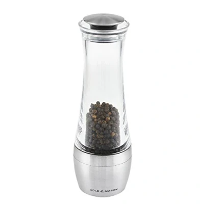 Immagine di Cole &amp; Mason H308791P Amesbury Macina Pepe, Precision+, Macinatura Regolabile, Acciaio inossidabile, Acrilico, 190mm, Include 1 x Mulino