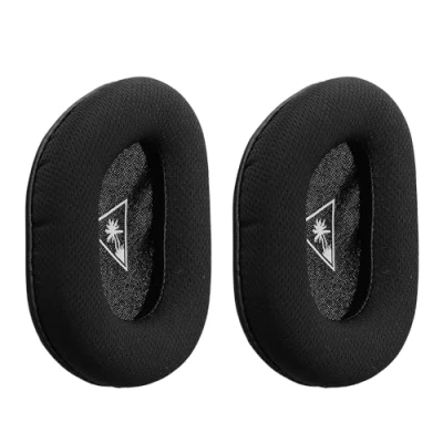 Immagine di kwmobile 2x Cuscinetto Compatibile con TurtleBeach Beach Recon 70 Cuscinetti Sostitutivi Cuffie Headphones Over Ear in Rete Mesh nero/bianco