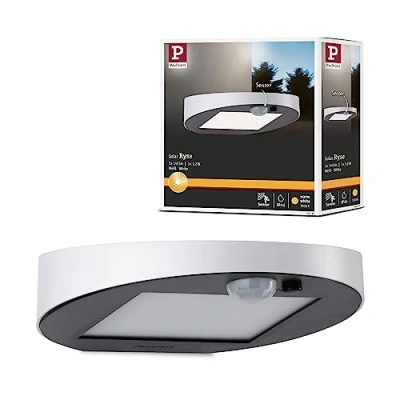 Immagine di Paulmann 94247 Ryse Lampada solare da parete per esterno con rilevatore di movimento ERP: G (A G) 1.2 W Bianco caldo