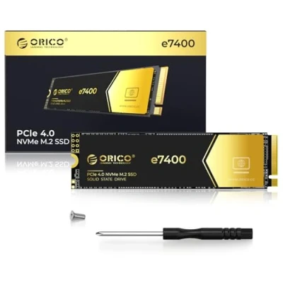 Immagine di ORICO NVMe 1TB SSD M.2, PCIe 4.0X4 Fino a 7200MB/s M2, 3D NAND Flash Unità Stato Solido Interno, Compatibile con macOS Windows per Giocatori e creatori e7400