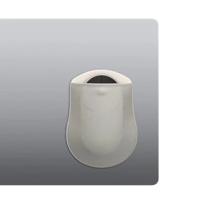 Immagine di kwmobile Custodia Mouse Senza Fili Compatibile con Apple Magic Mouse/Logitech Pebble/Samsung Slim Cover Porta in Tessuto Elastico Gel Adesivo per PC grigio
