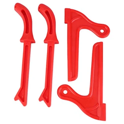 Immagine di 4 pezzi di stick plastica Accessori per circolare a mano Seghe Spingi sicurezza la lavorazione del legno(Red)