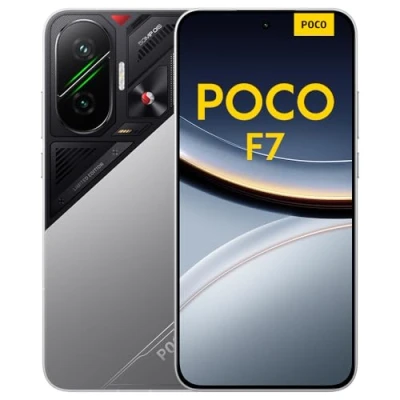 Immagine di POCO F7 Smartphone, 12+512GB, Argento, Snapdragon® 8s Gen 4 Flagship, Batteria 6500mAh, Fotocamera Sony da 50MP con OIS, Display AMOLED 6.83&quot; 1.5K 120Hz (Adattatore di alimentazione non incluso)
