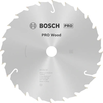 Immagine di Bosch Accessories Standard for Wood Speed 2608640799 Lama circolare in metallo duro 190 x 20 2.6 mm Numero di denti: 24 1 pz.
