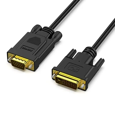 Immagine di BENFEI cavo da DVI D a VGA, 24+1 maschio placcato oro 1,8 metri