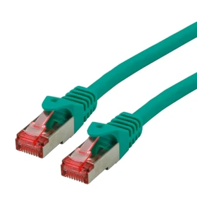 Immagine di Roline 21.15.2635 RJ45 cavo di rete, patch CAT 6 S/FTP 5.00 m Verde doppia schermatura, Privo alogeni, Ritardante fiamma 1 pz.