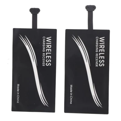 Immagine di Ricevitore di Ricarica Wireless Tipo C 2PCS, Chip Caricabatterie Universale USB C, Adattatore Autoadesivo per Telefono Cellulare