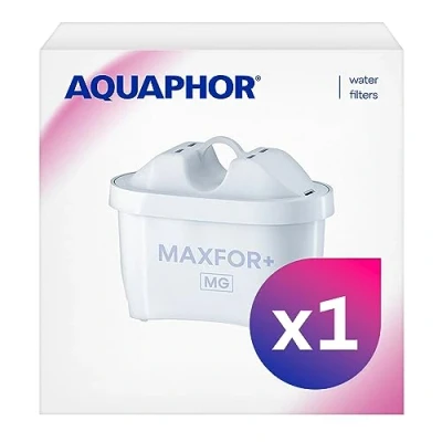 Immagine di AQUAPHOR Cartuccia filtrante MAXFOR+ Pack 1 Con magnesio I Filtra calcare e cloro metalli pesanti altre sostanze 200 l di acqua limpida tecnologia AQUALEN per mangiare bere meglio