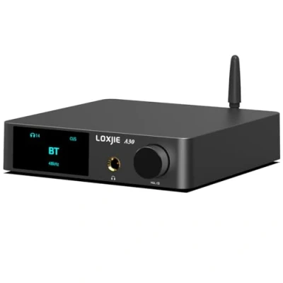 Immagine di LOXJIE A30 MA12070 Desktop Stereo Audio DAC e HiFi Amplificatore per cuffie Supporto APTX NJW1194 Bluetooth 5.0 con telecomando
