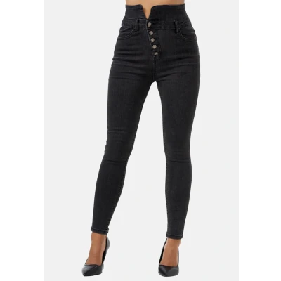 Immagine di Elara Ladies Jeans Stretch Push Up Chunkyrayan JS999 Schwarz 38 (M)