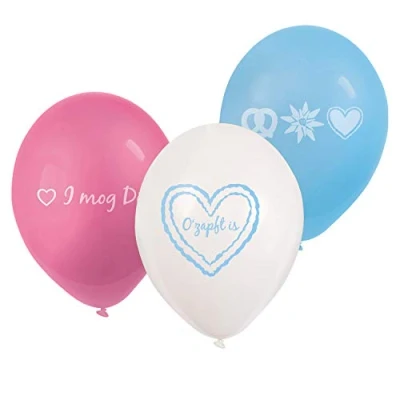 Immagine di Amscan 9903349 Palloncini Oktoberfest, 6 pezzi, misura 22,8 cm, in lattice, a elio, riempibili, decorazione bavarese, feste tema