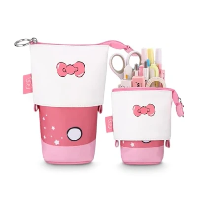 Immagine di Xespis Astuccio Telescopico, Scuola con Zip, Portapenne 2 in 1, Bambina, Cancelleria, per Bambini, Ragazze e Ragazzi