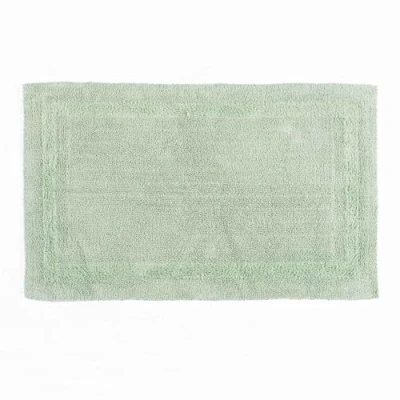 Immagine di HOMESCAPES Tappetino da bagno di lusso, 1600 g/m², extra morbido, 100% cotone, reversibile, antiscivolo, lavabile, super assorbente, ad asciugatura rapida, colore verde salvia, 50 x 80 cm