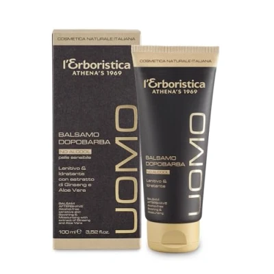 Immagine di L&#039;ERBORISTICA DI ATHENA’S Dopobarba Uomo Lenitivo e Idratante per Pelle Sensibile con Ginseng Aloe Vera 100 ml