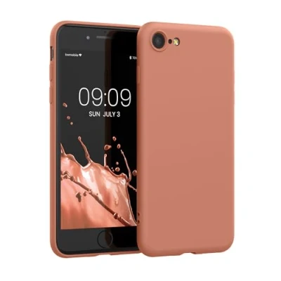 Immagine di kwmobile Custodia Compatibile con Apple iPhone SE (2022) / (2020) 8 7 Cover Back Case per Smartphone in Silicone TPU Protezione Gommata ocra