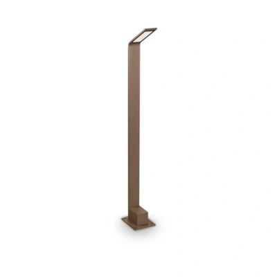 Immagine di Ideallux Ideal Lux Lampione a LED Agos marrone 4.000 K Altezza 80 cm alluminio