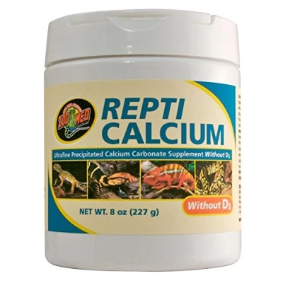 Immagine di Zoo Med Repti Calcium Integratore per Rettili e Anfibi, Carbonato di Calcio Puro Senza Vitamina D3 8 oz /227 g