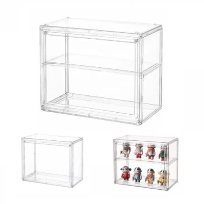 Immagine di Dasellfa Vetrina Espositiva Teca Plexiglass Espositore Vetrinetta Per Collezionismo Modellini Acrilico Trasparente Con Porta Conservazione Dei Giocattoli Figure D&#039;Azione Collezione (27*13*22)