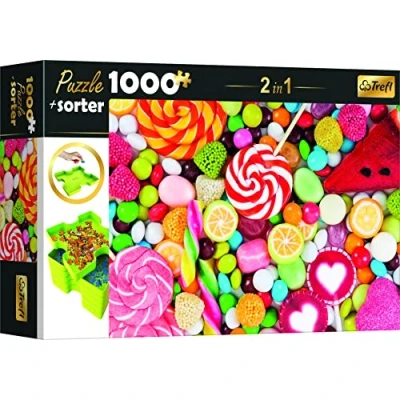 Immagine di Trefl Sorter per Puzzle 6 Vaschette Assembla, Suddividi, Transporta e Conserva, Divertimento Creativo, Adulti Bambini Sopra i 12 Anni Set 2 in 1, Colore Dolci, 10662