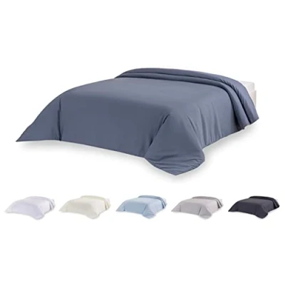 Immagine di Todocama Set copripiumino in microfibra extra morbido al tatto. (Blu grigiastro Letto 135/140/150 220x220cm).