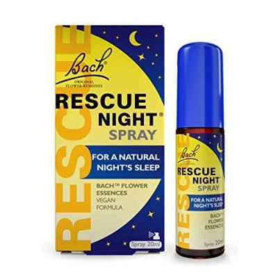 Immagine di Rescue Night Spray (20ml), for a Natural Night&#039;s Sleep, Flower Essences, Helps Switch Off from Repetitive Thoughts, Disconnect Distractions, Support, Aid Restful