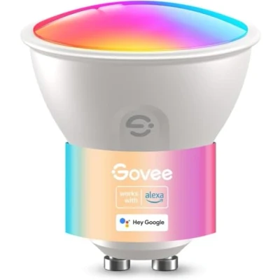 Immagine di Govee Lampadine WiFi Intelligente GU10, Lampadina LED Smart RGBWW e Bluetooth, Compatibile con Alexa Google Assistant, 400LM Dimmerabile 16 Milioni di Colori Sincronizzazione Musicale, 1 Pezzo
