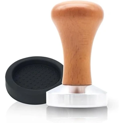 Immagine di Tamper di caffè, AMJKEJI per caffè 50mm, Espresso in Acciaio Inossidabile con Tappetino Tamper, Caffetteria, Casa, Ufficio, Hotel