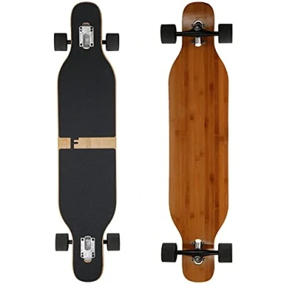 Immagine di FunTomia Longboard con 3 gradini Flex Drop Through Cruiser tavola completa Mach1 Speed cuscinetti a sfera T Tool