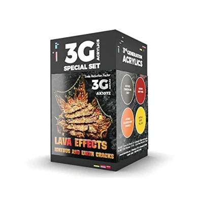 Immagine di AK Acrylics 3Gen WARGAME SET AK1072 LAVA EFFECTS (4x17ml)