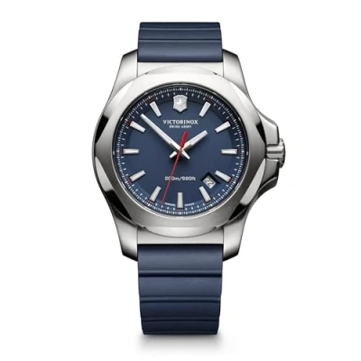 Immagine di Victorinox Orologio Uomo I.N.O.X. Ø 43 mm, Swiss Made, Quarzo Analogico, Impermeabile fino a 200 m, Vetro Zaffiro, Cinturino in Caucciù, Blu